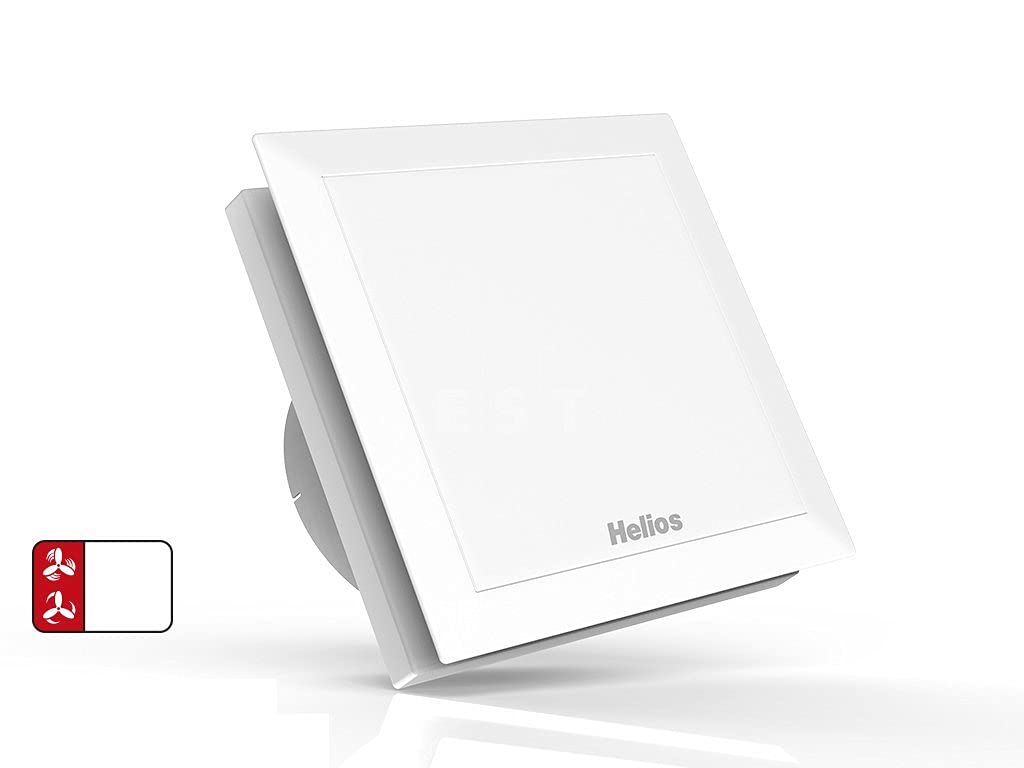 Helios Badlüfter mit Nachlaufsteuerung, Feuchtesteuerung, Bewegungsmelder weiss zur Belüftung in Bad