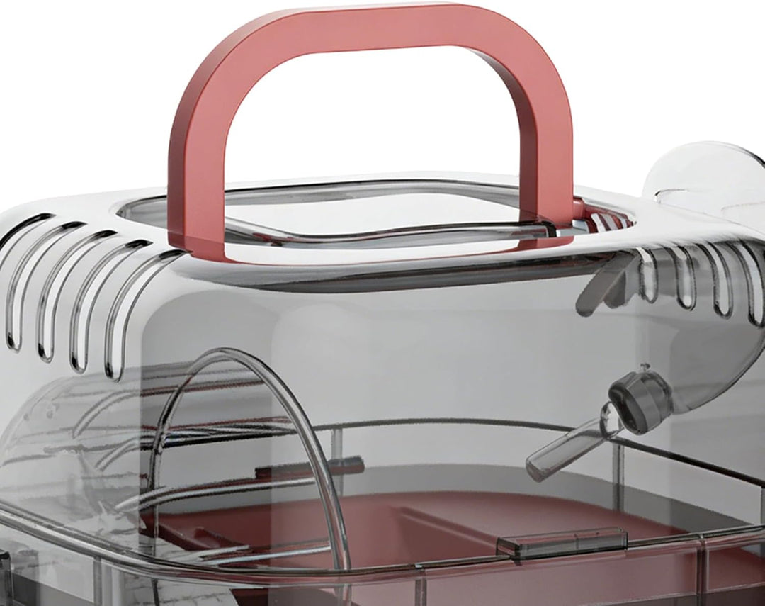Hamster-Reisebox,Doppellagige, belüftete Transportbox - Kleintier-Reisekäfig für Kaninchen, Mäuse, M