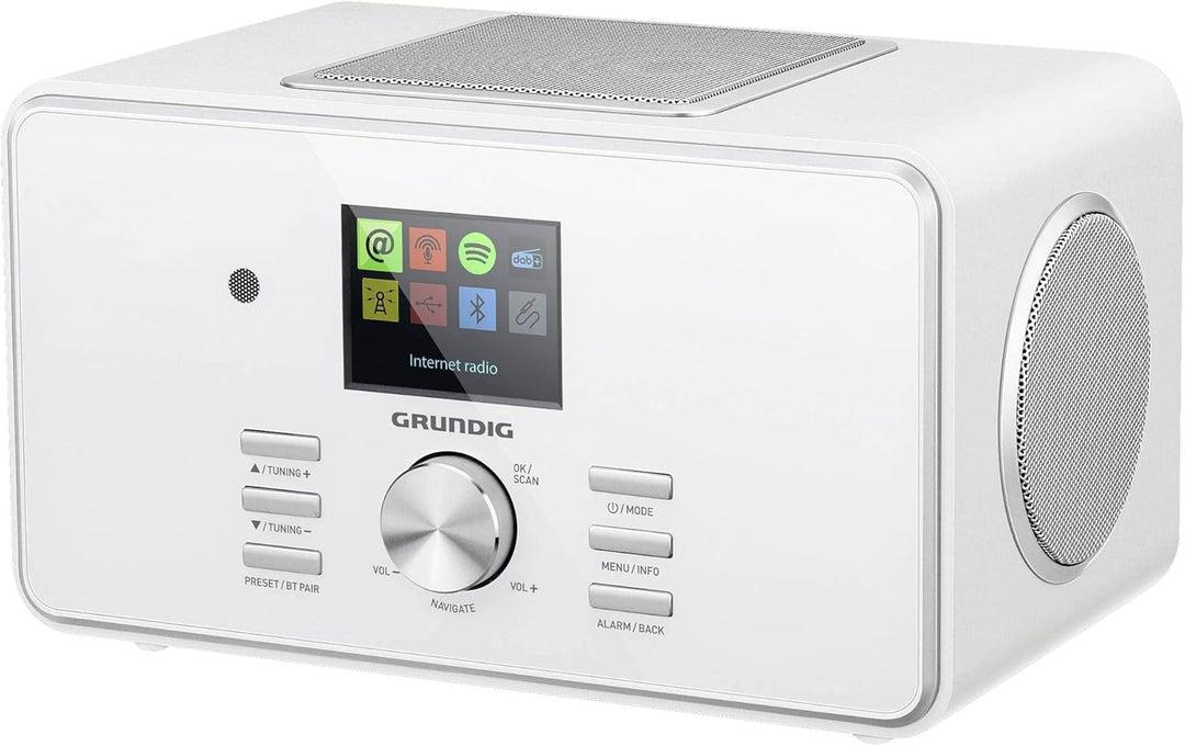 Grundig GIR1080 DTR 6000 X All-In-One“ Radio, White, Weiss Weiss Stereo mit Sub 2.1 / All-in-one Sin