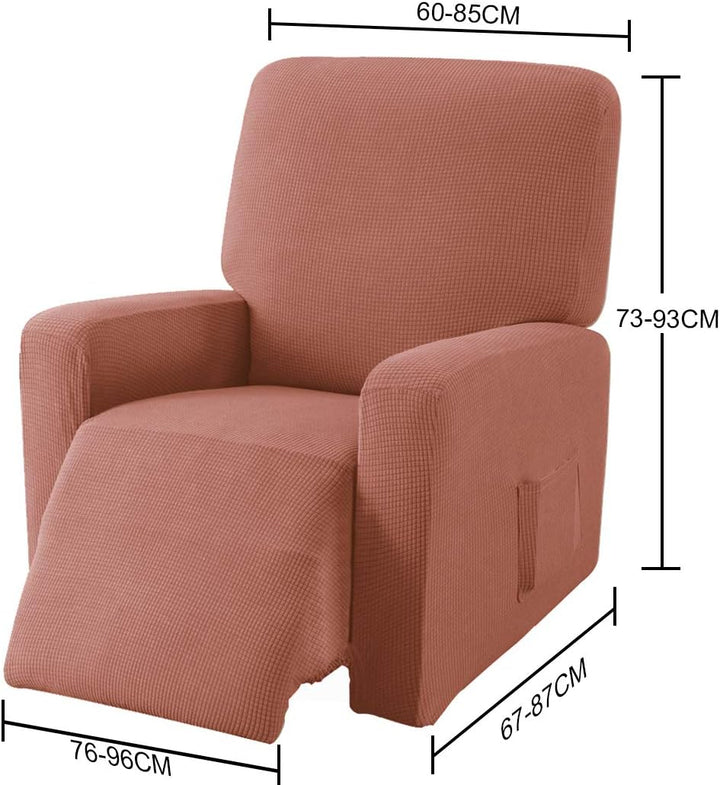 EBETA E Jacquard Sesselbezug, Sesselschoner, Stretchhusse für Relaxsessel Komplett, Elastisch Bezug
