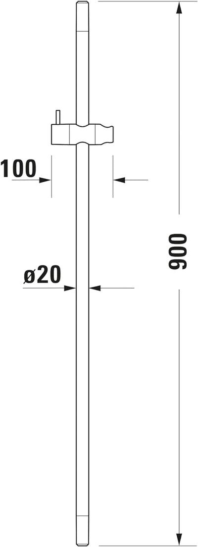 Duravit Universal Duschstange, Brausestange mit höhenverstellbarer Handbrausehalterung, variable Dus