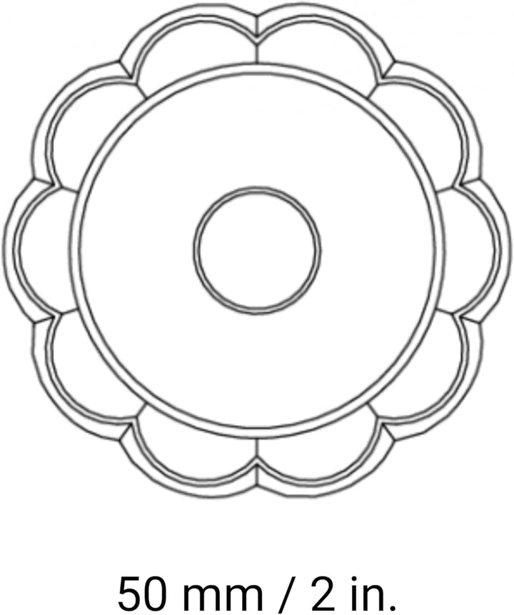 Marcato Ravioli Maker Stempel, Design, quadratisch, 5,1 cm, Champagner (Blume, 50 mm)