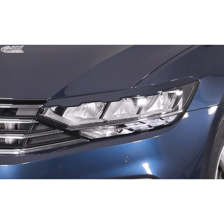 Scheinwerferblenden kompatibel mit Volkswagen Passat 3G B8 Facelift 2019- (gezackt) (ABS)