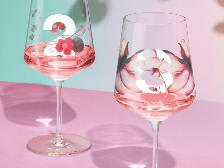 RITZENHOFF 3461002 Sommersonett #2 Aperitifglas-Set, Kristallglas, 544 milliliters Blumen, Zahlen, B
