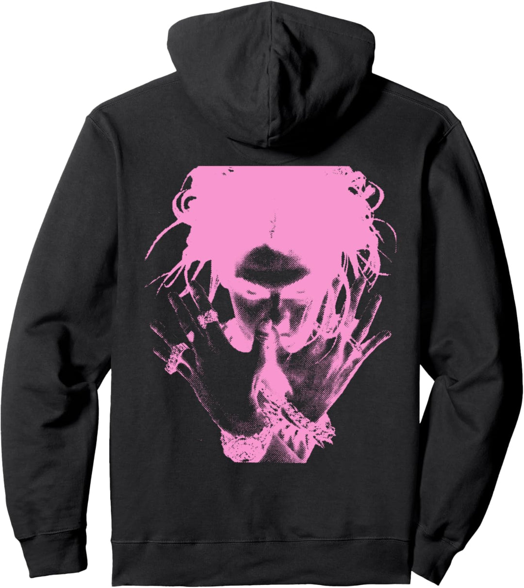 Offizielles Yungblud Deadhappy Pink & Schwarz Pullover Hoodie