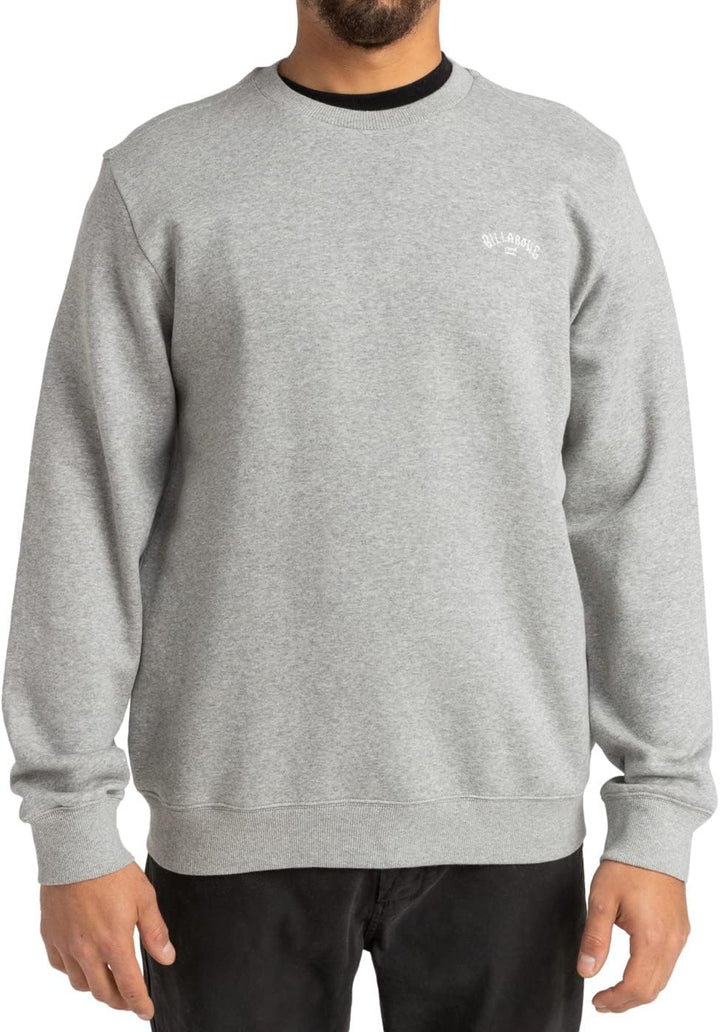 Billabong Herren Arch Cr Sweatshirt (1er Pack) S Grey Heather, S Grey Heather