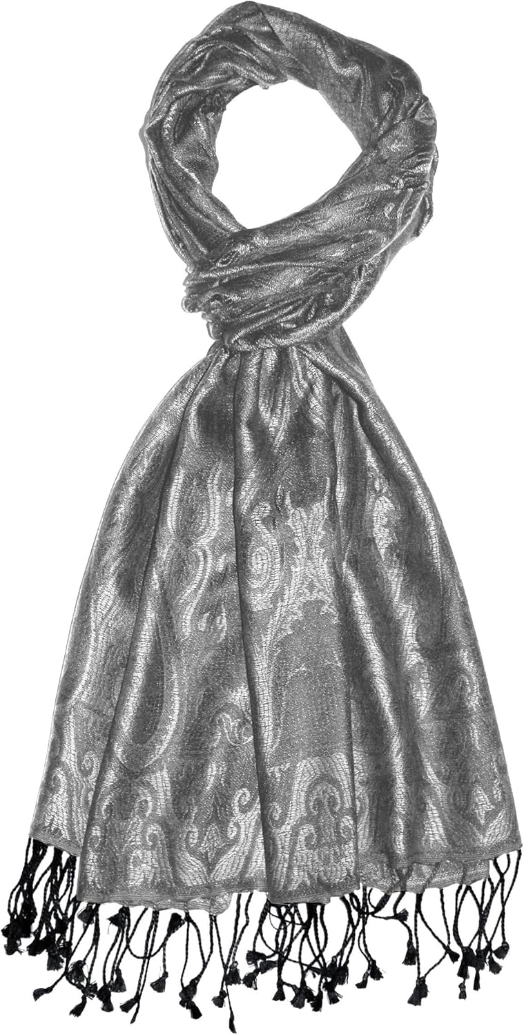 Lorenzo Cana Pashmina Damen - Schal Schaltuch jacquard gewebt 100% Seide Paisley Muster Seidenschal