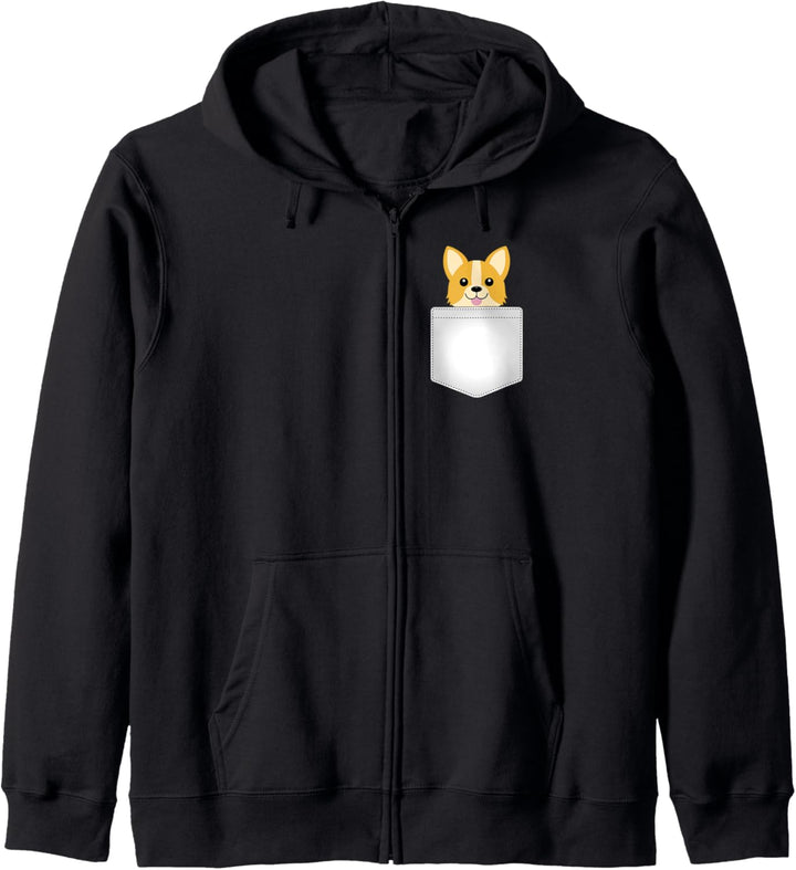 Corgi Hund in Brusttasche Kapuzenjacke
