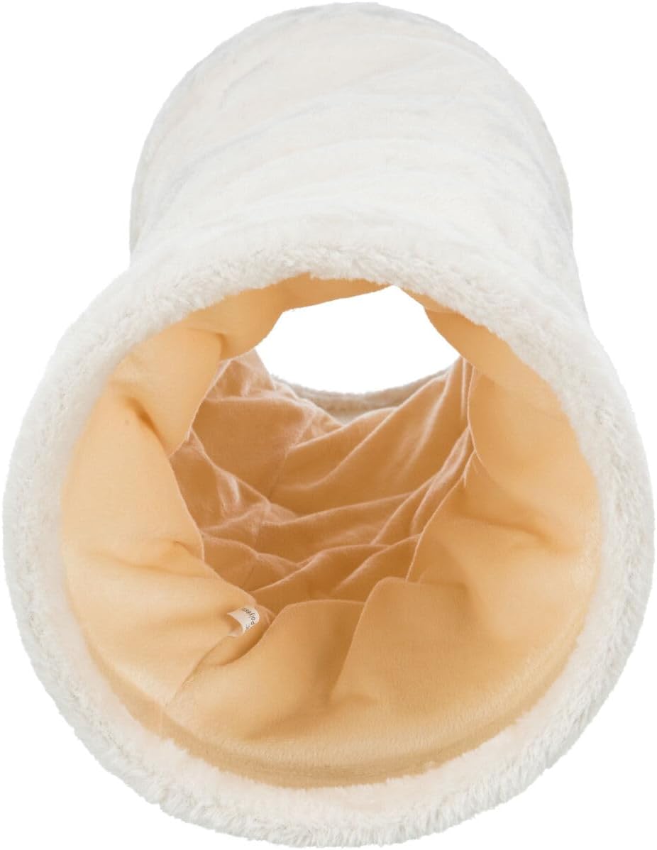 Trixie 42981 Spieltunnel, Plüsch, ø 22 × 60 cm, beige beige L 60 x B 22 x H 22 cm, beige L 60 x B 22