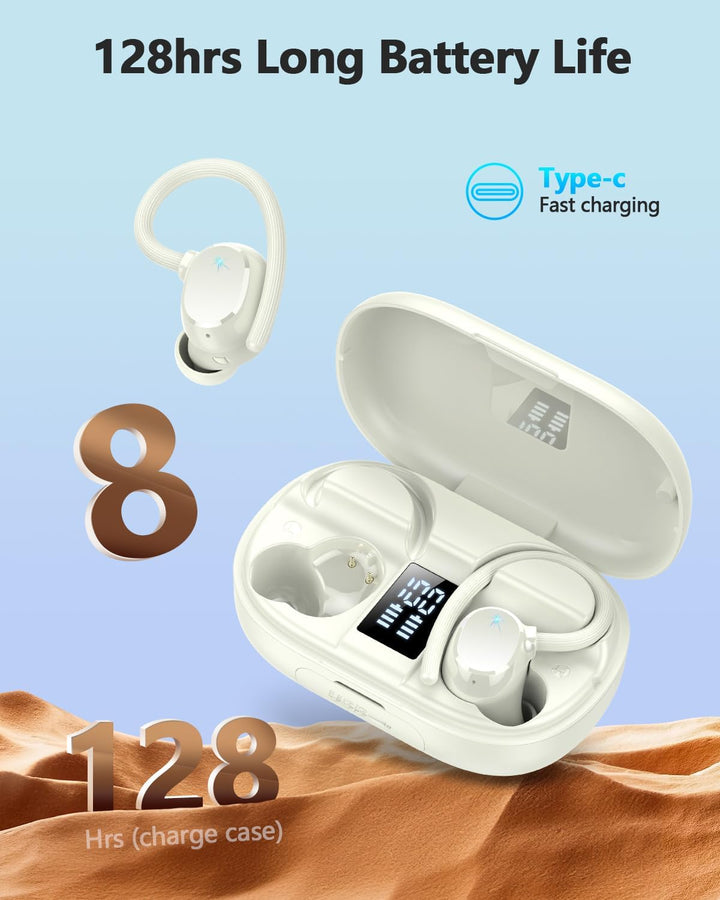 Bluetooth Kopfhörer Sport, 2026 in Ear Kopfhörer Kabellos Bluetooth 5.3 mit HD Mic, Herausragender S