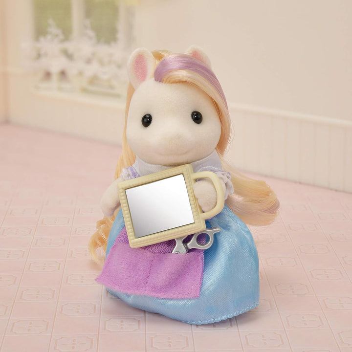Sylvanian Families 5644 Pony Friseur Spielset mit Figur - Puppenhaus Spielset Modern, Modern