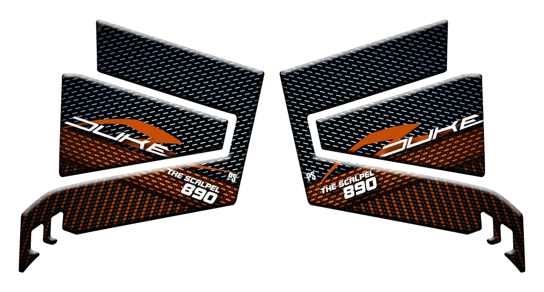 Paraserbatoio.it Aufkleber mit 3D-Effekt, Tankschutz aus Harz, kompatibel mit KTM Duke 890 Racing, S