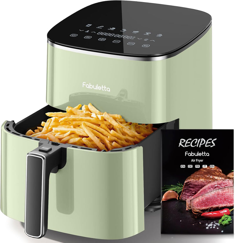 Fabuletta Heissluftfritteuse 5,7L, 11-in-1 Air Fryer, Max230℃ Heissluft Fritteusen, Digitaler Timer