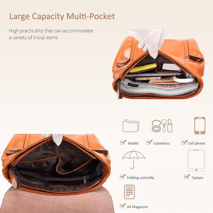 NICOLE&amp;DORIS Mode Damen Rucksack Henkeltaschen Schulrucksack Reisen Daypacks Outdoor Tasche Weich PU