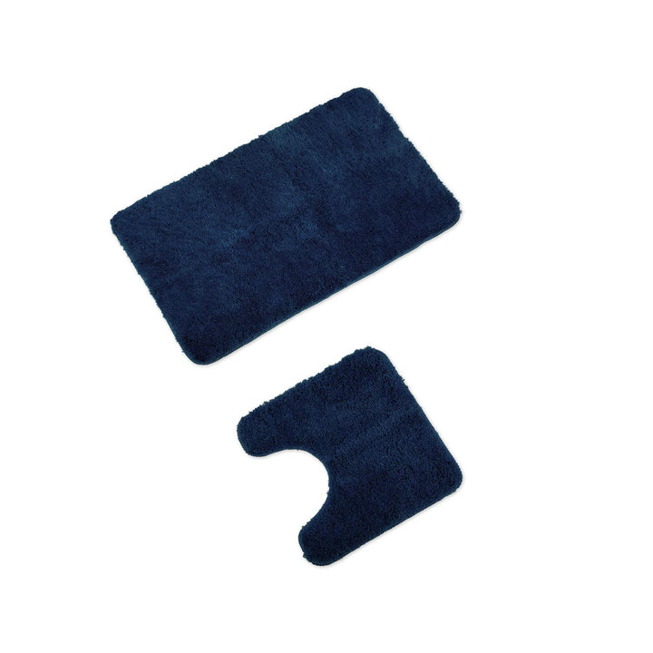 WohnDirect Badematten Set - WC Vorleger (45x45cm), Badematte (50x80cm) - rutschfest waschbar Badezim