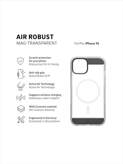 Black Rock - Hülle Mag Air Case Passend für Apple iPhone 14 I Handyhülle MagSafe Kompatibel, Transpa