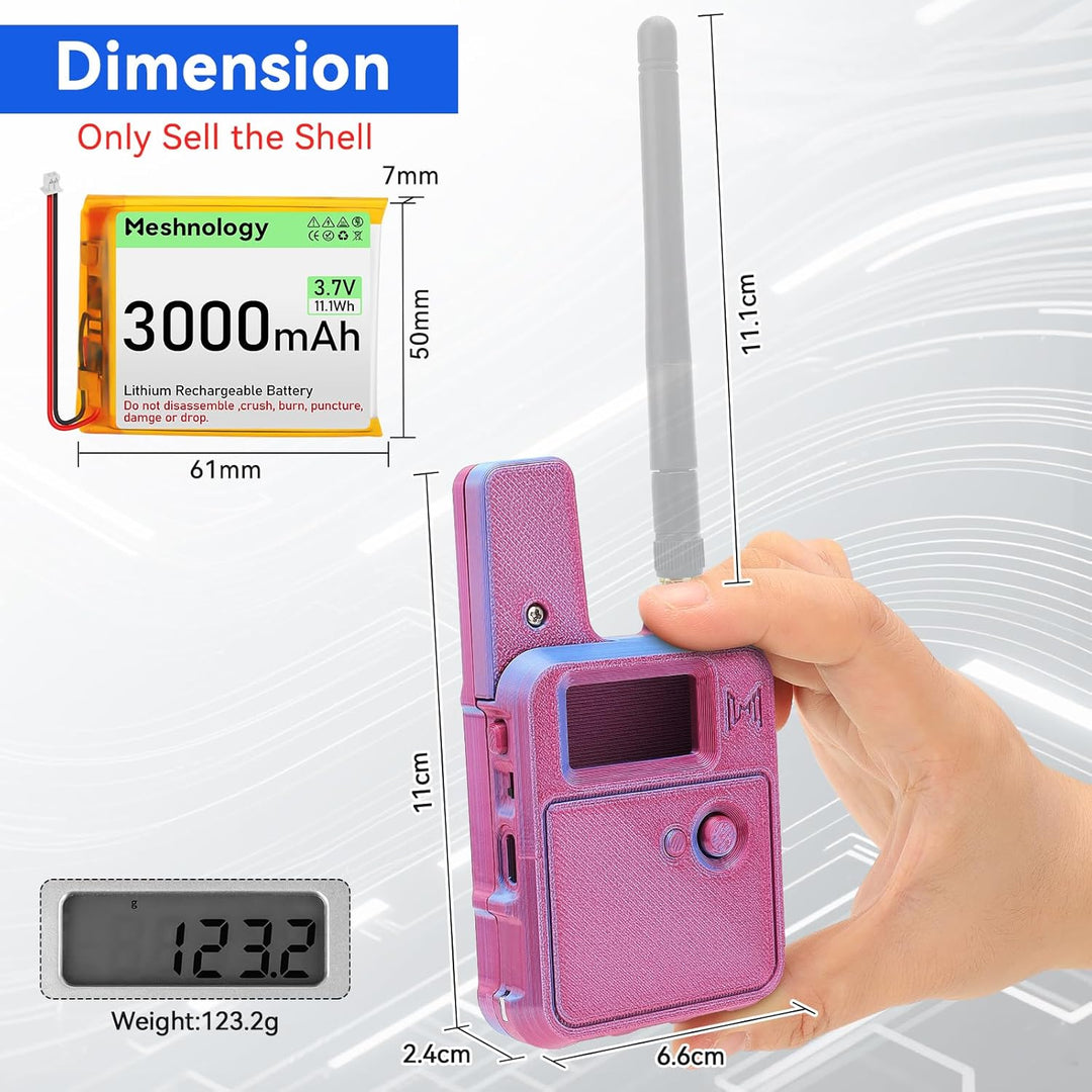 Gehäuse für Wio Tracker L1 Entwicklungsboard Geräteset – 3000 mAh Akku, GPS-Modul, Antenne, All-in-G