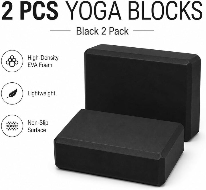 EXERZ Yoga-Blöcke, 2 Stück, Gymnastikblöcke, Übung, Workout, Fitness, Pilates, Stretch, Handstand, r