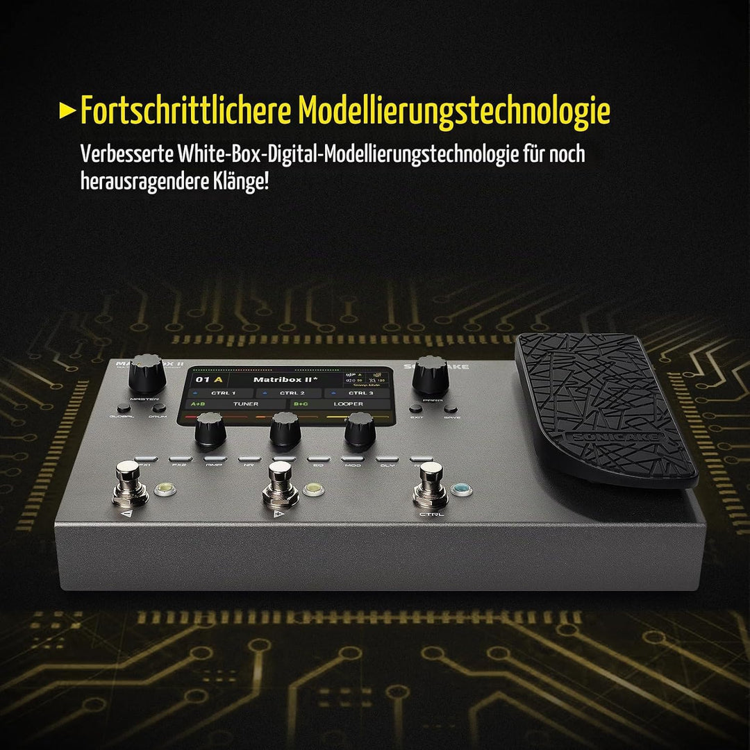 SONICAKE Gitarren Effektpedal Multi-Effekte Prozessor mit Expression Pedal Gitarren Bass Amp Modelin