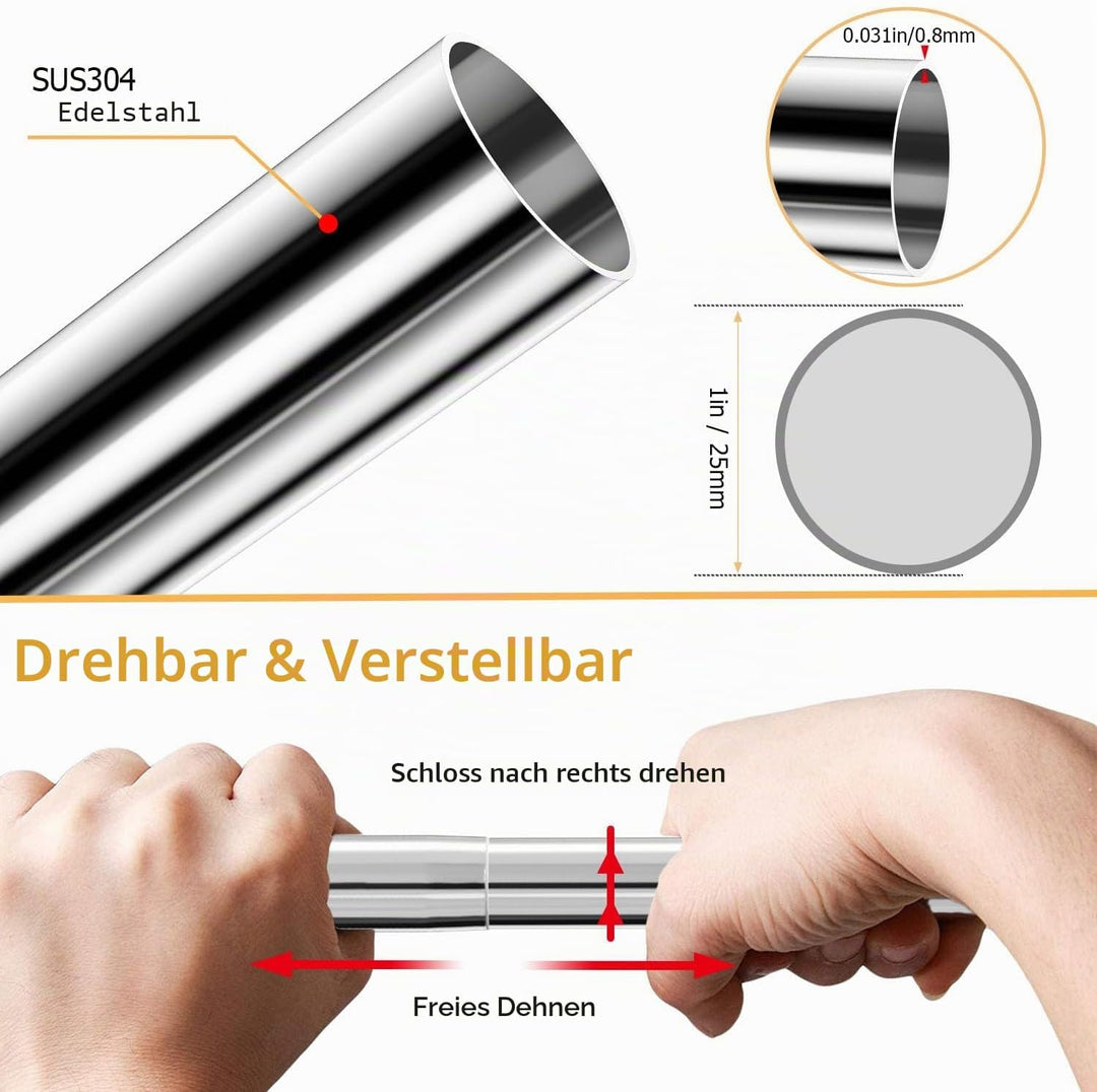 Sikaiqi Dehnbare 304 Edelstahl L-Form Badezimmer Badewanne Ecke Duschvorhangstange (70-100 cm x 70-1