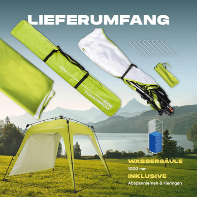 Lumaland Outdoor Pop Up Pavillon Gartenzelt Camping Partyzelt Zelt robust wasserdicht