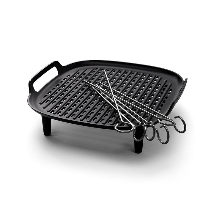 Philips Airfryer Zubehör für 7.2L Heissluftfritteuse, Grill-Kit, Grillplatte und 6 Spiesse, HD9959/0
