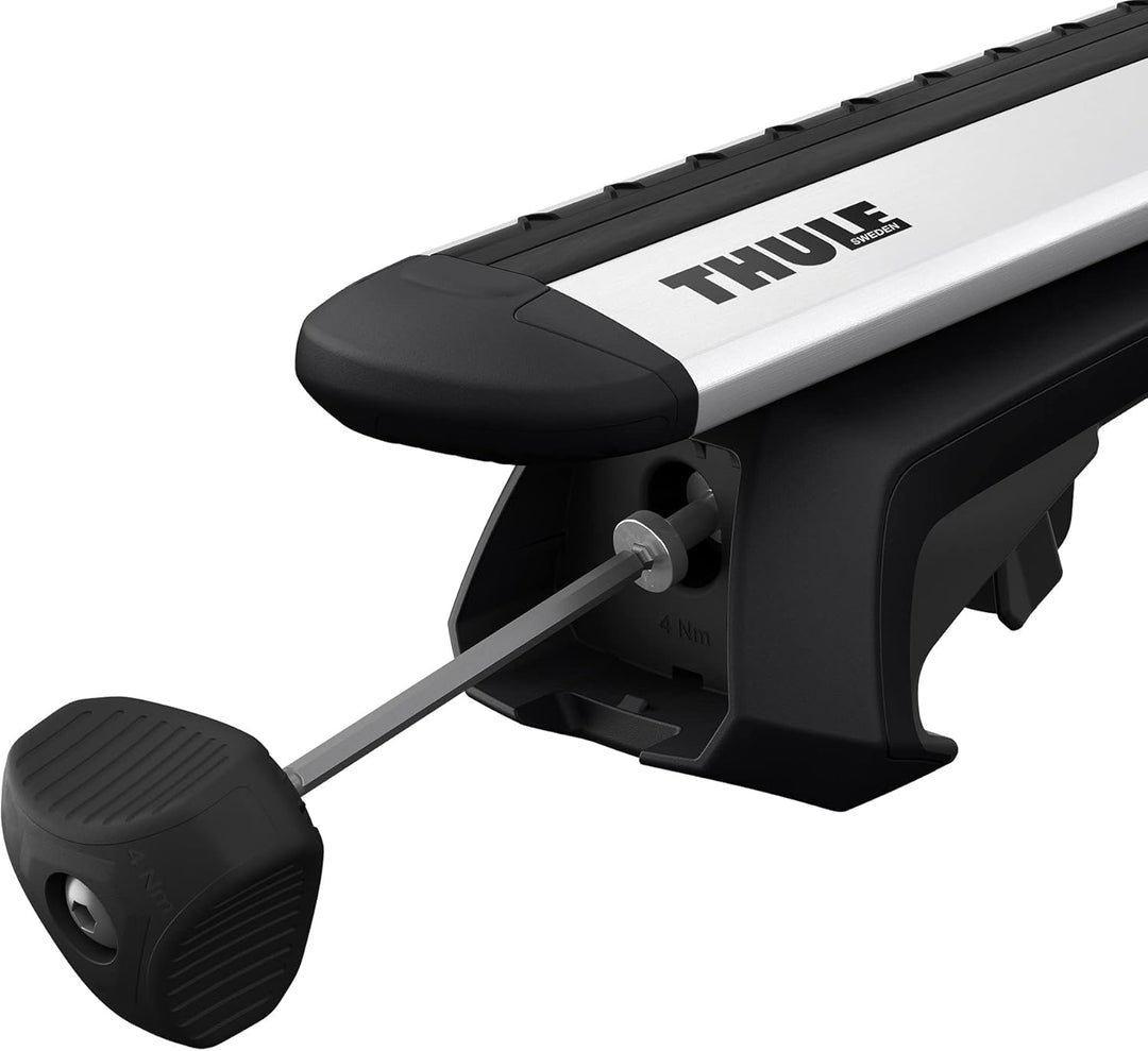 Thule Raised Rail Evo Fusssatz für Fahrzeuge mit offener Reling, 710410, Black (schwarz), Einheitsgr