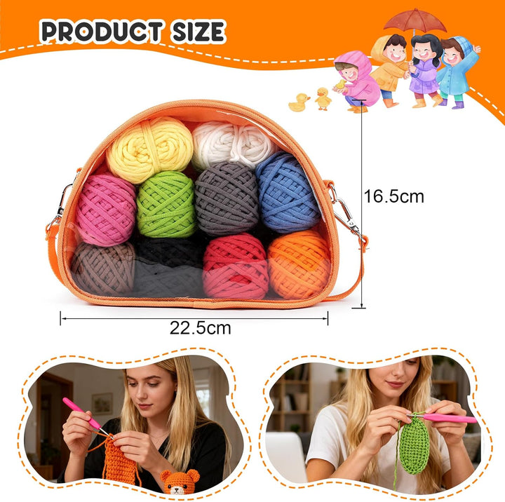 LetCart 36 Stück Häkelnadel Set, Häkelset für Anfänger, 3 Stück Häkeln, Tragbar Häkelnadel Set mit 1