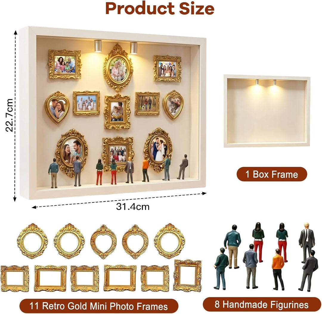 DIY Mini Museum Silhouette Box, Museum of Us DIY, Shadow Box,Miniatur Bilderrahmen Foto Erinnerungsa