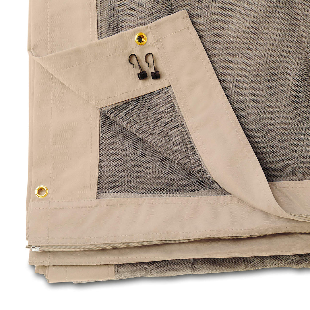 Moskitonetz für Gartenpavillon Rendezvous Deluxe 3x4 m - Polyester - Insektengitter inkl. Haken, mit