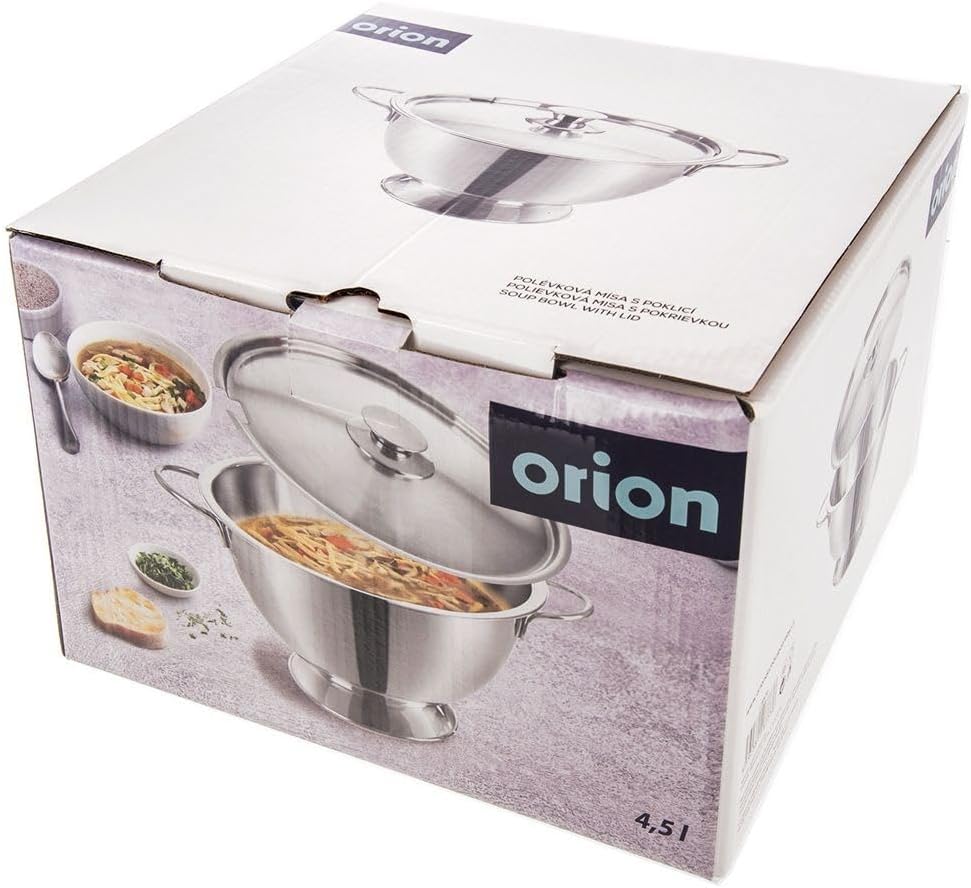 Suppentopf Suppenterrine Supenschale aus Edelstahl 4,5 L