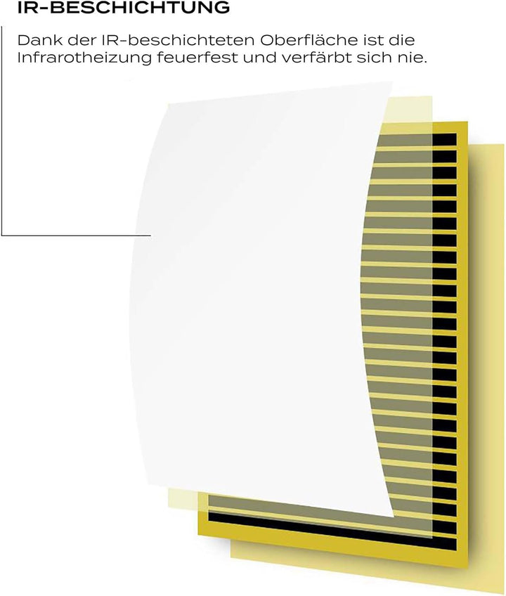 Wiltec Infrarotheizung 290 Watt, energieeffizienter Heizkörper, Wandmontage Elektroheizung, Heizpane