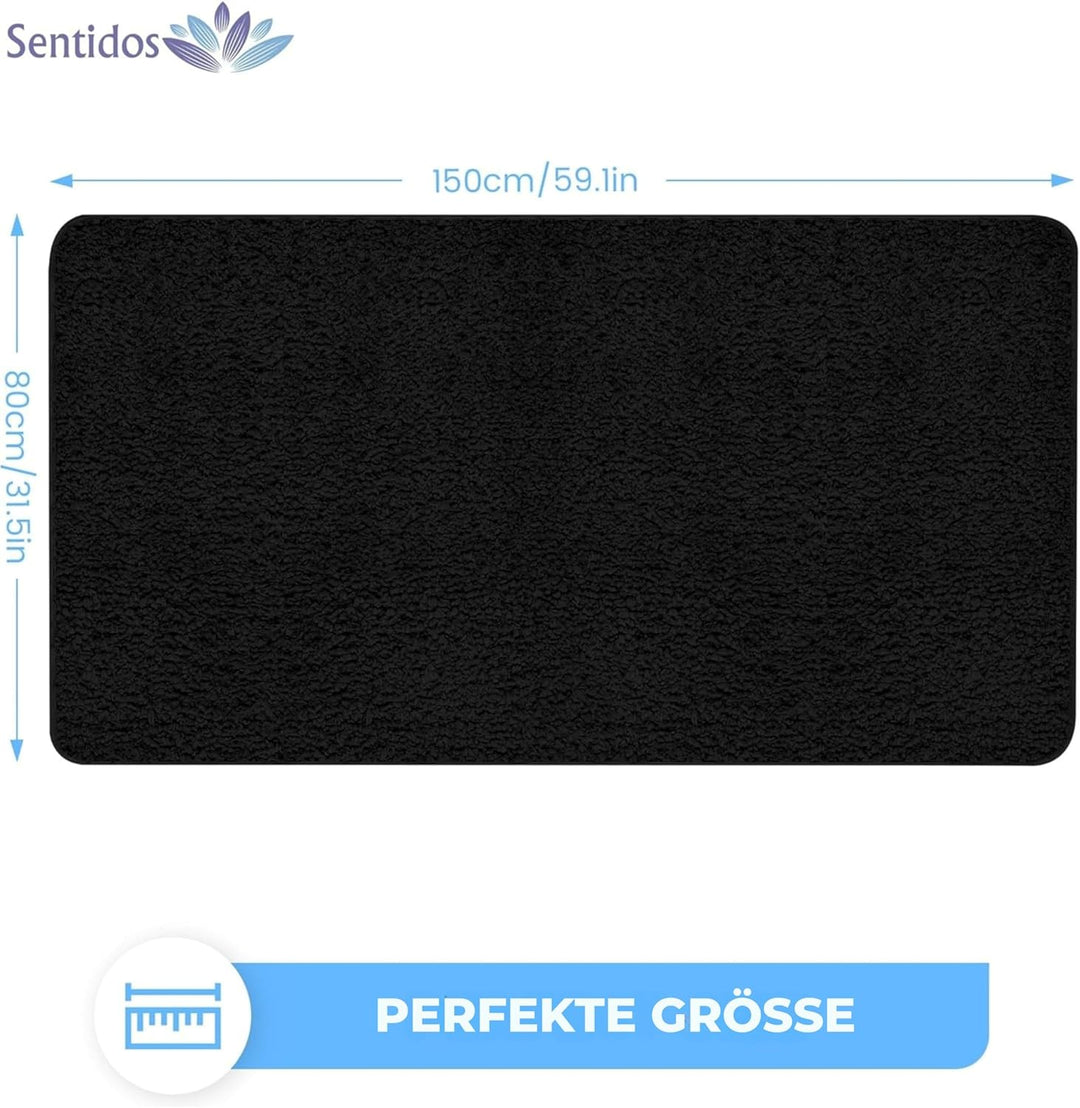 Sentidos rutschfeste Badematte in modernes Badezimmer Komfort-Badvorleger, Badezimmerteppich Set & r