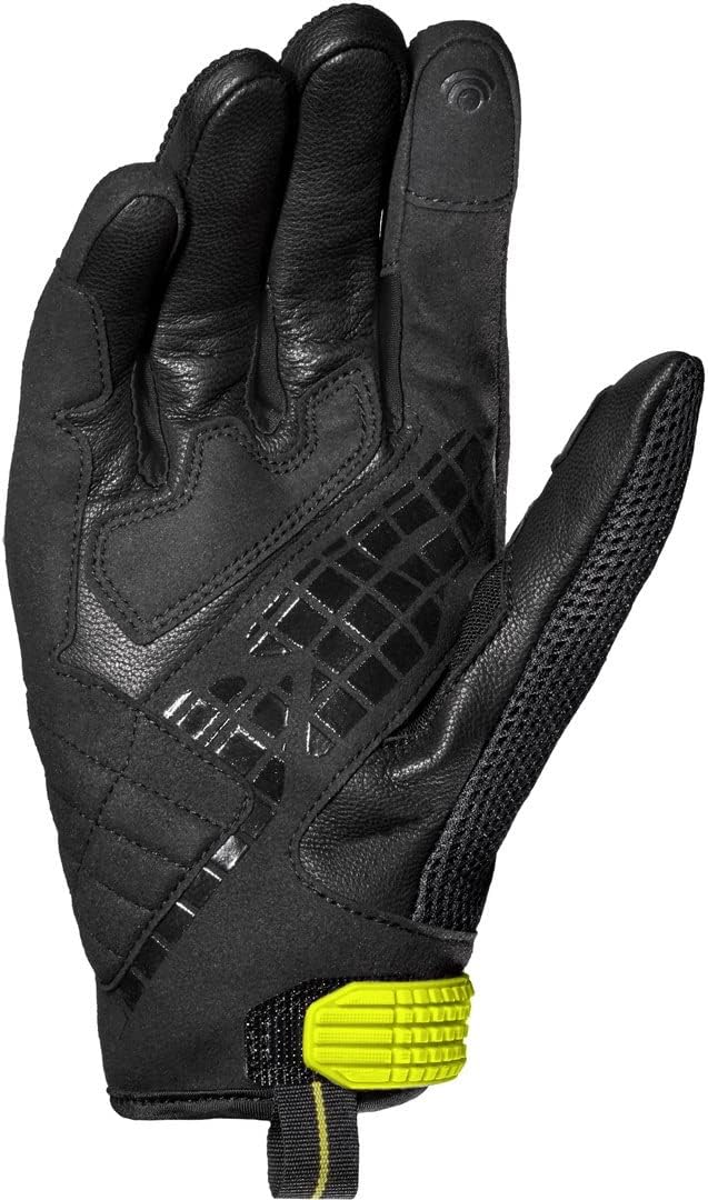 Spidi G-Carbon, Motorradhandschuhe, Farbe Schwarz-Neongelb, Grösse XL, mit Resistiver Touchscreen-Fu