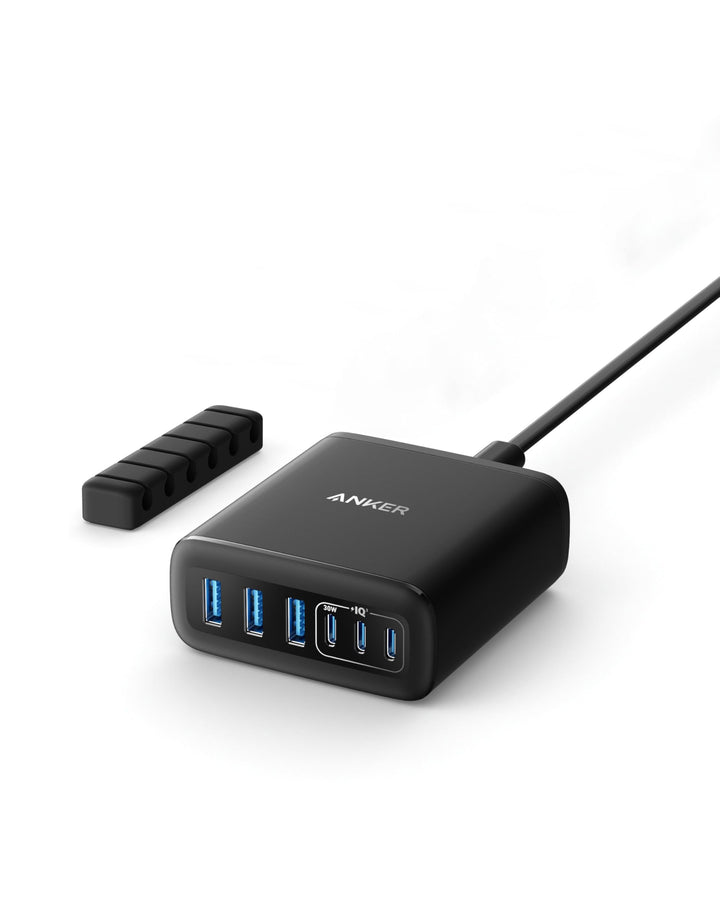 Anker USB-C Ladegerät, 6 Port Ladestation mit 112W Ausgang Leistung, Für iPhone 16/16 Plus/16 Pro/16