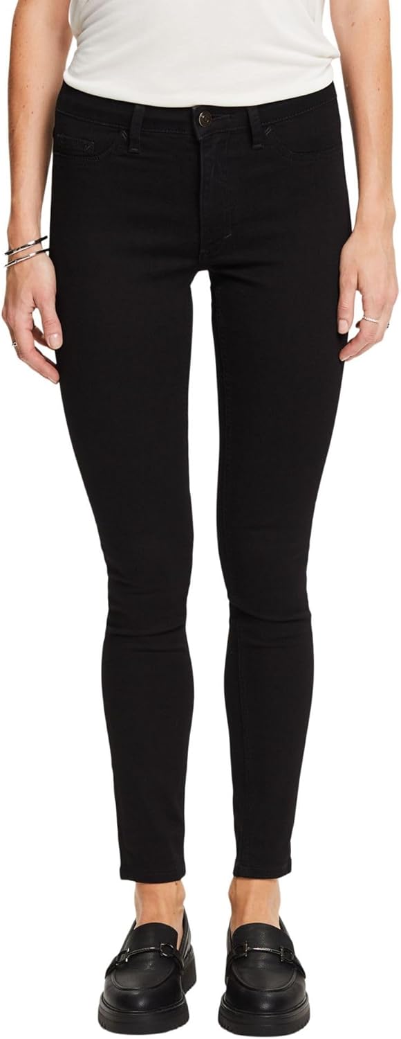 ESPRIT Damen Jeans 24W / 32L 910/Black Rinse, 24W / 32L 910/Black Rinse