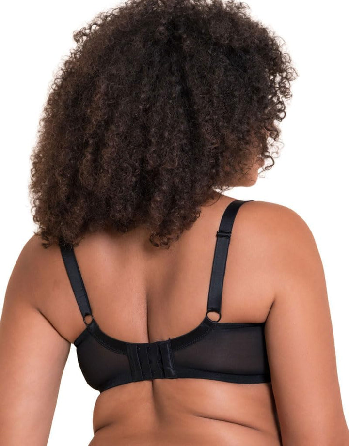 Curvy Kate Damen Victory Balconette BH für den Alltag, Durchsichtig 65E Schwarz, 65E Schwarz
