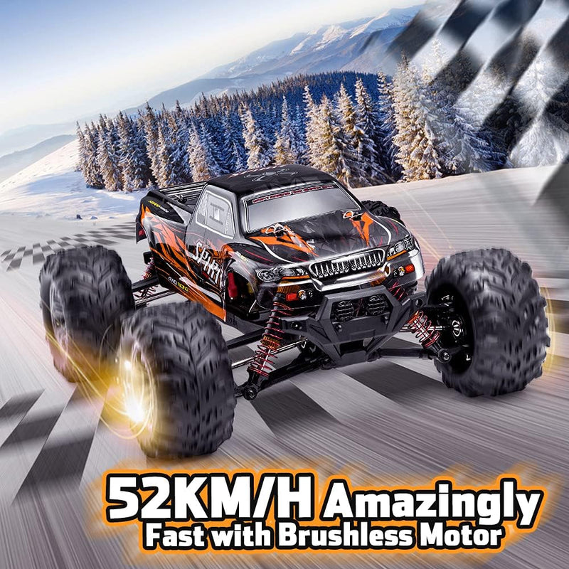 VATOS Ferngesteuertes Auto, Bürstenloses RC Auto 52 km/h 1:16 Monstertruck 2,4 GHz All Terrains Craw