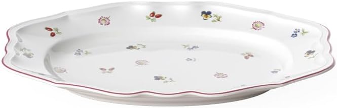 Villeroy und Boch Petite Fleur Platte oval, Premium Porzellan, 37 cm 37cm White, 37cm White