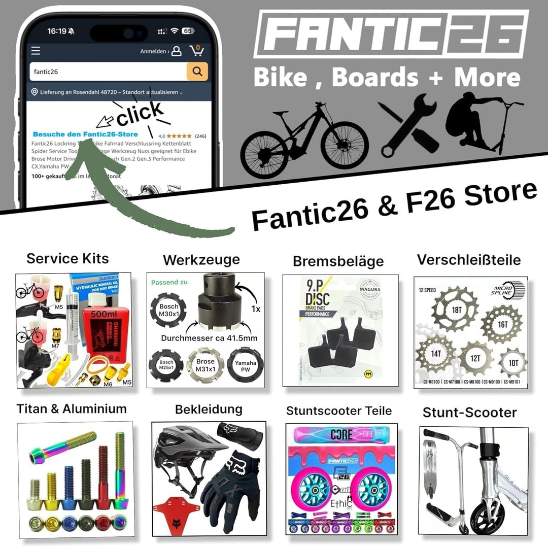 Fantic26 BASE Stunt Scooter Rolle I Trick I Tret I Kinder I Roller I Reifen I Rad I Ersatz I Wheel I