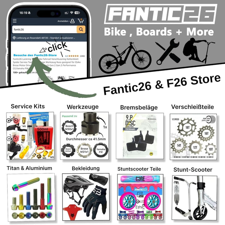 Fantic26 BASE Stunt Scooter Rolle I Trick I Tret I Kinder I Roller I Reifen I Rad I Ersatz I Wheel I