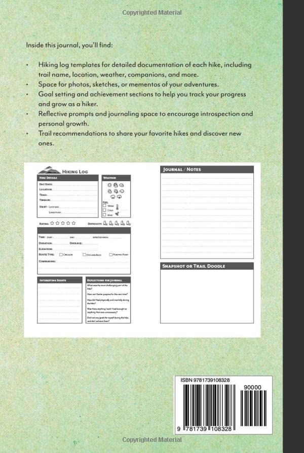 Pursuit Journals | Hiking Logbook &amp; Journal: 6" x 9" Travel Size, Trail Log Book with Prompts and Go