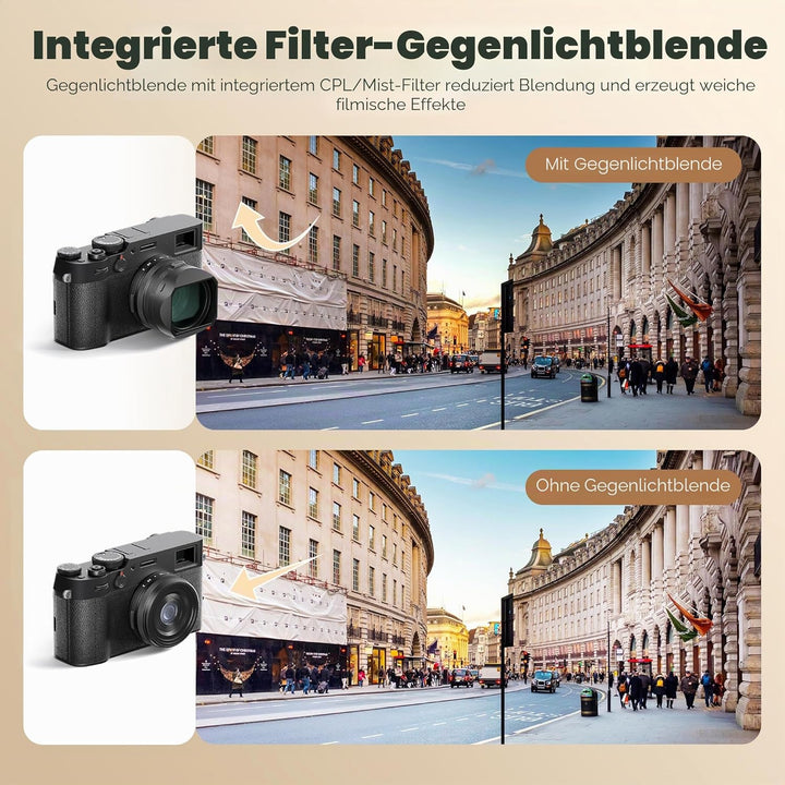 Freewell The Real Gegenlichtblende - Hybrid CPL/Mist Filter, Flipable, Touchless Filterbetrieb für F