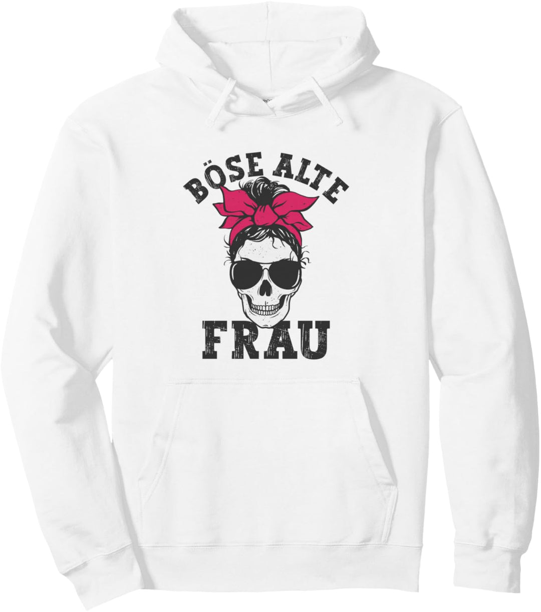Böse Alte Frau Pullover Hoodie