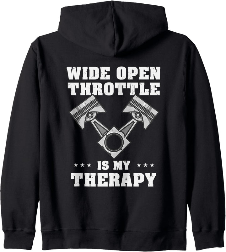 Lustiges Auto-Geschenk – Wide Open Throttle Is My Therapy Kapuzenjacke