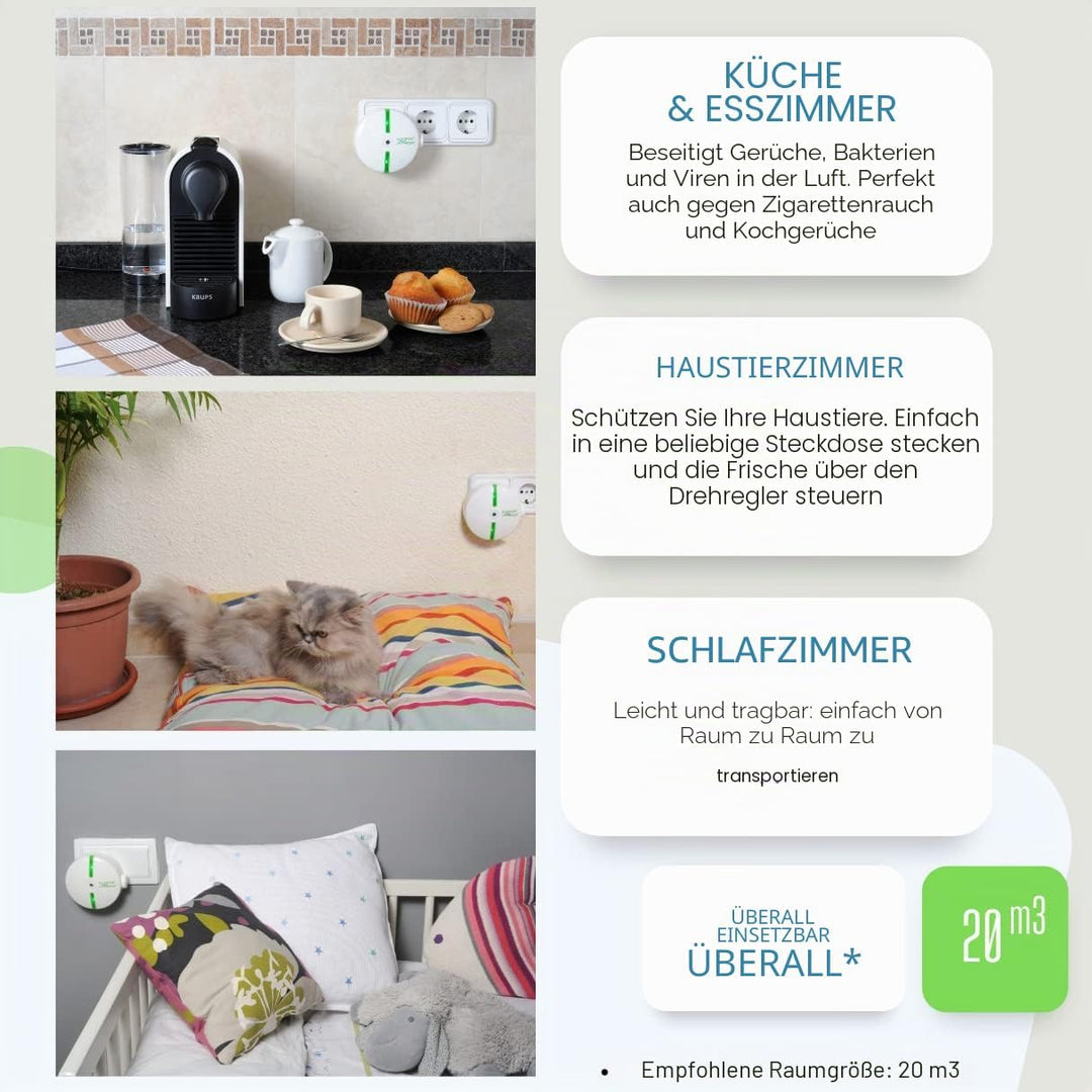 BEST DIRECT Puripod ® Purifier Geruchsneutralisierer Raumluftreiniger und Ionisator Saubere Elektris