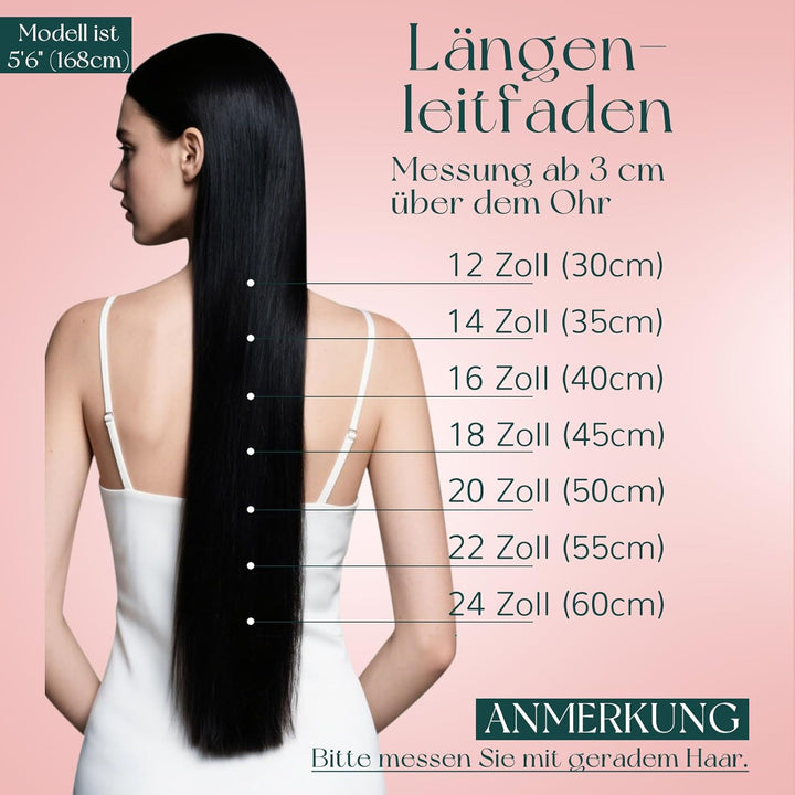 Easyouth Schwarz Clip in Extensions Echthaar Remy Extensions Clip in Echthaar Schwarz Echthaar Exten