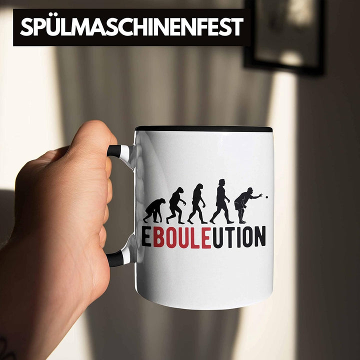 Trendation - Boule Tasse Geschenk Ebouleution Pétanque Boule-Spieler Geschenkidee Spruch (Schwarz),