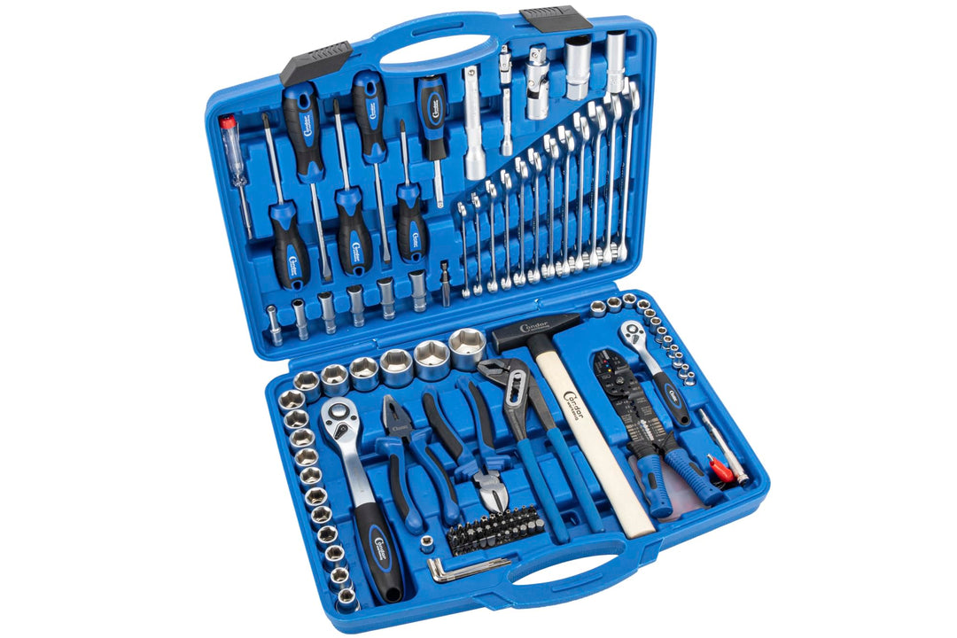 Condor Werkzeug 2156 | Werkzeugkoffer | 156-tlg. | 1/4" + 1/2" | 6-kant 4-32 mm | Werkzeugset mit St