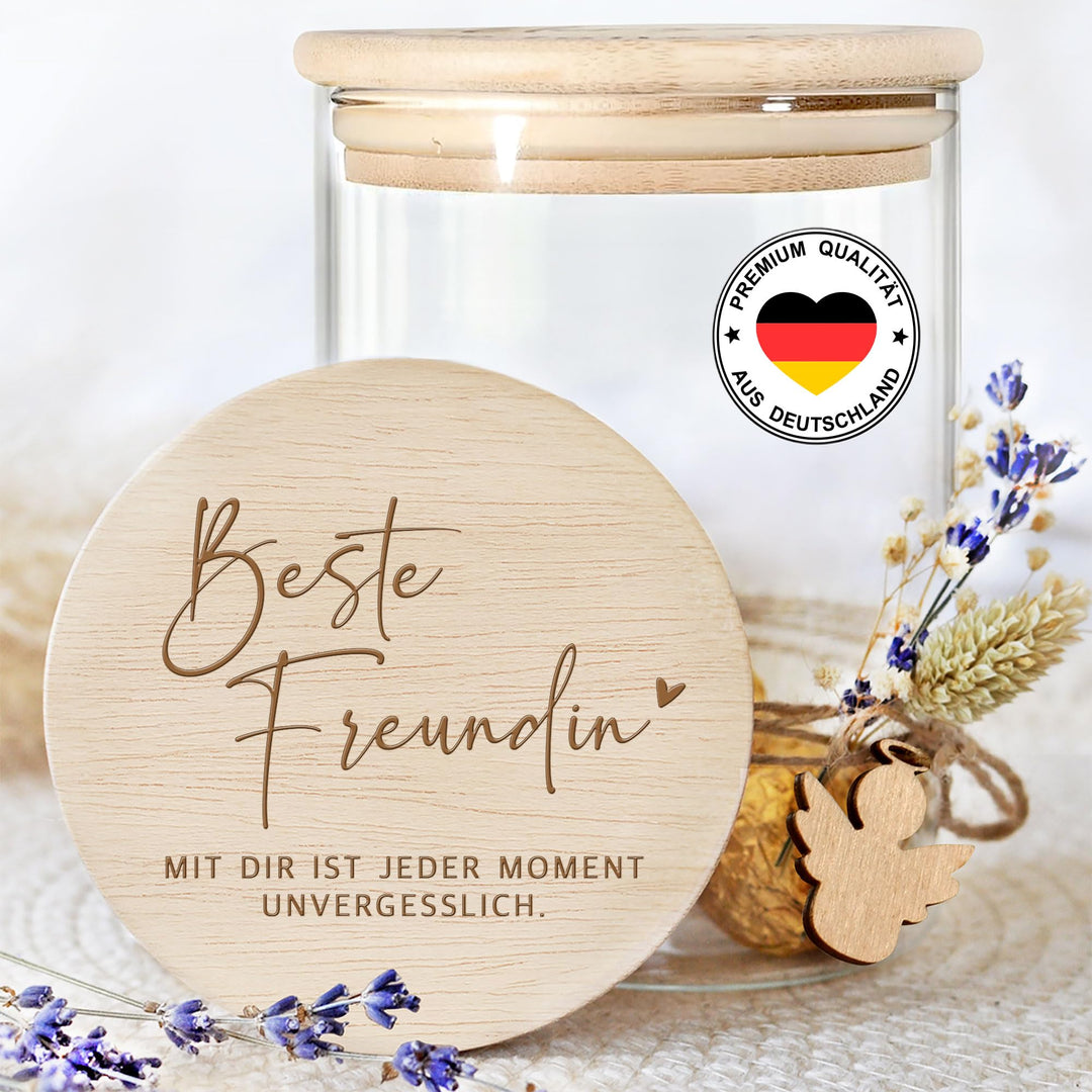 Grandora Vorratsglas Geschenkidee für Beste Freundin Aufbewahrungsglas Freundschaftsgeschenk Geschen